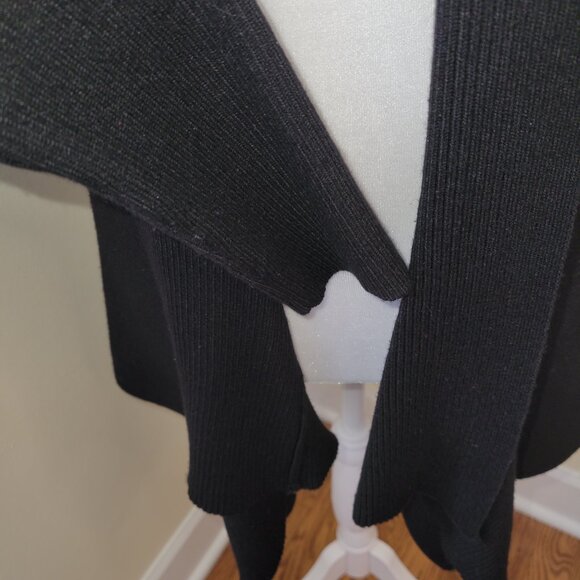 89th & Madison Black Sweater Open Cardigan Fine Knit Women's Size M - Picture 8 of 11